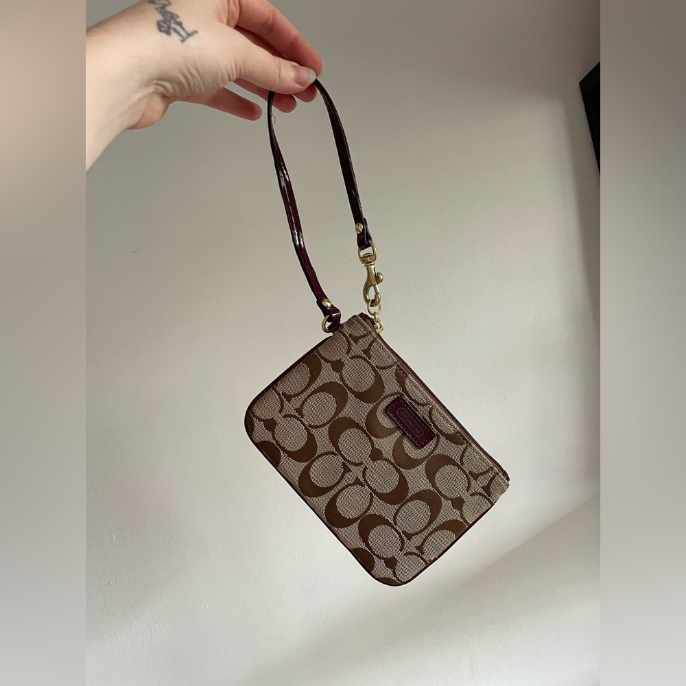 Coach Y2K Monogram McBling Downtown Girl Casual Luxury Essential Wristlet